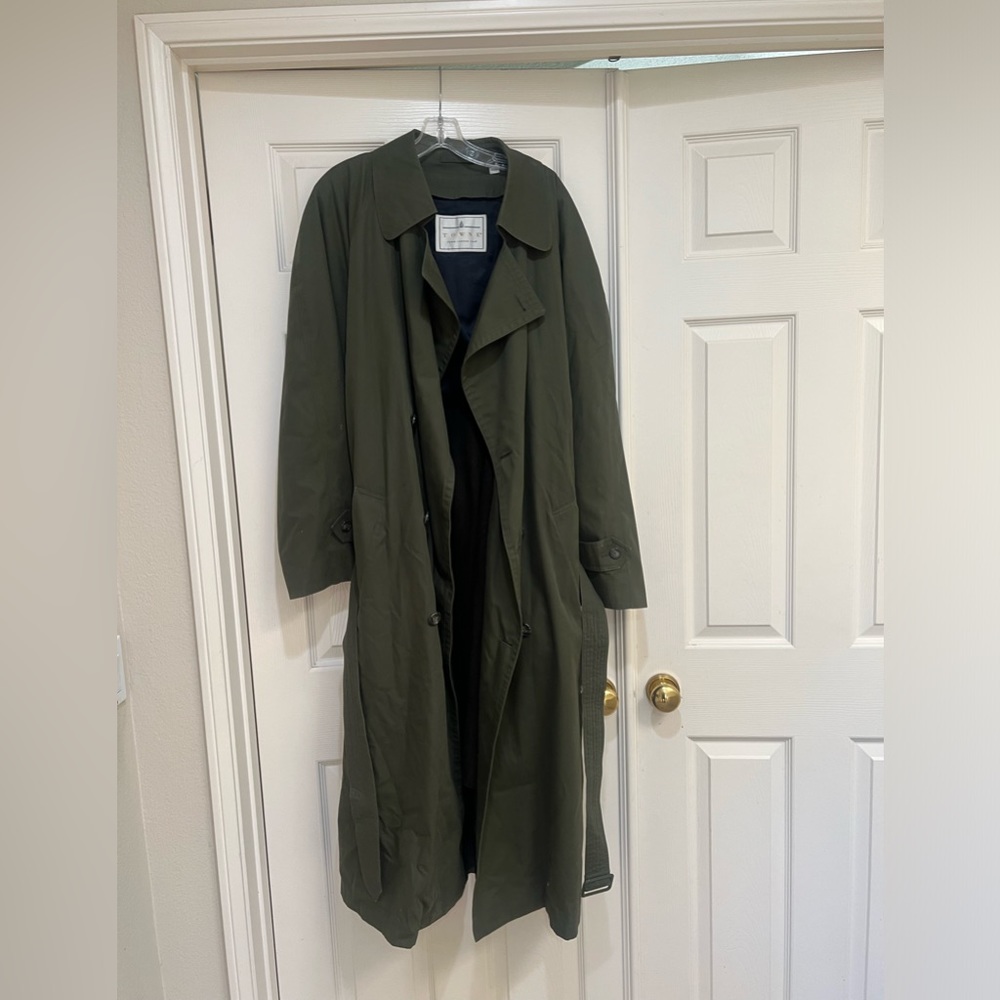 Vintage London Fog trench‎ NAVY Color coat size 42 LONG